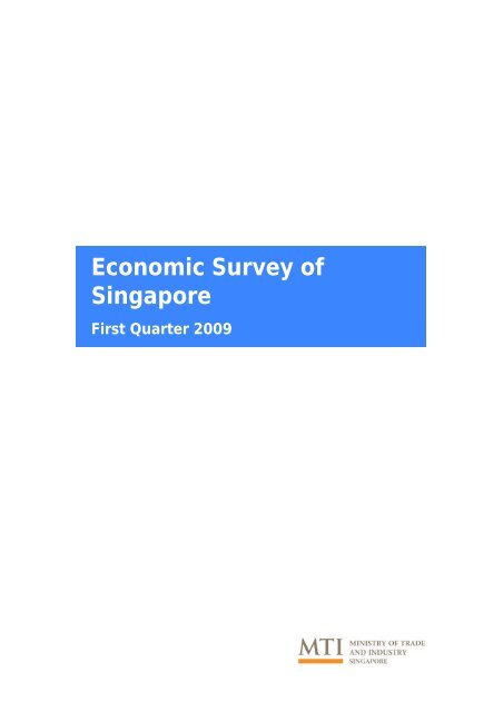 Economic Survey of Singapore - Ministry of Trade and Industry