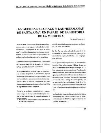LA GUERRA DEL CHACO Y LAS “HERMANAS DE SANTA ANA ...