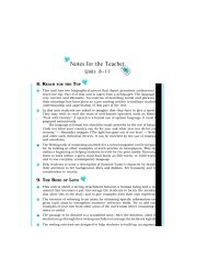 Notes for the Teacher Units 8â11 - welcome main page