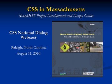 MassDOT Project Development and Design Guide - (CSS) National ...