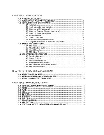 CHAPTER 1 - INTRODUCTION CHAPTER 2 - DRUM ... - Synth Zone