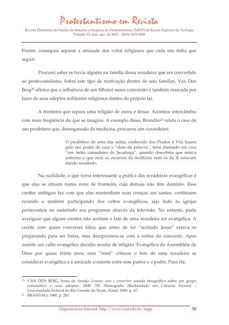 Protestantismo em Revista, volume 13 (Ano 06, n.2) - Faculdades EST