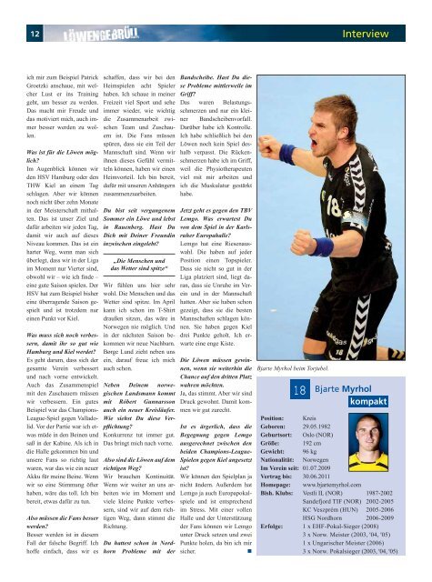 Ausgabe 18 (Saison 2009/2010): TBV Lemgo - Rhein-Neckar Löwen