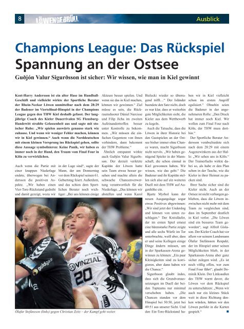 Ausgabe 18 (Saison 2009/2010): TBV Lemgo - Rhein-Neckar Löwen