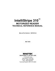 IntelliStripe 310, Motorized Reader, Technical Reference ... - MagTek