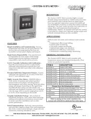 â¢ SYSTEM-10 BTU METER â¢ - Onicon