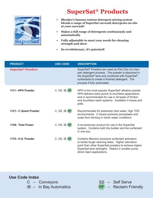 SuperSatÂ® Products - DuBois Chemicals