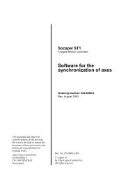 Software for the synchronization of axes - Kollmorgen