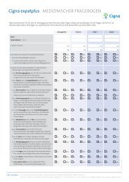 Cigna expatplus MEDIZINISCHER FRAGEBOGEN - Care Concept AG