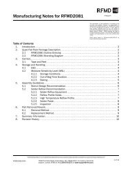 Manufacturing Notes for RFMD2081 - RF Micro Devices