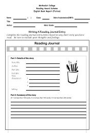 Writing A Reading Journal Entry