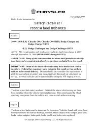 Safety Recall J27 Front Wheel Hub Nuts - Sequentialtaillights.com