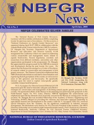 nbfgr celebrates silver jubilee - NBFGR::National Bureau of Fish ...