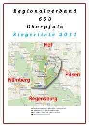 Jahres - Regionalverband 653 Oberpfalz