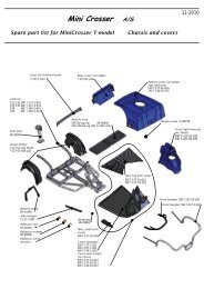 Spare part list for MiniCrosser T-model Wheels