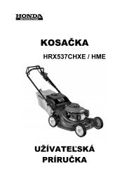 HRX537 HXE, HME - HONDA