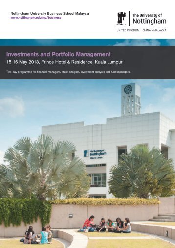 Investments and Portfolio Management - The University of ...