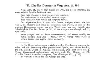 Ti. Claudius Donatus in Verg. Aen. 11,590