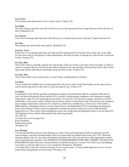 CONNECTICUT MODEL ZONING CODE PROJECT - Land Use Law