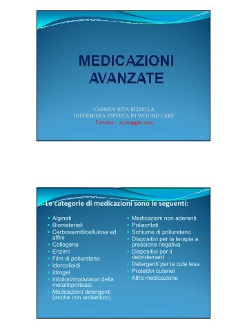 Medicazioni avanzate - ASL AL