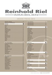 UNSERE PREISE 2012 - Reinhold Riel Immobilien