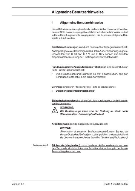 Betriebsanleitung Dosierpumpe ProMinentÂ® gamma G/5b