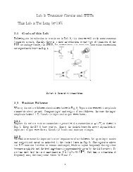 Lab 3: Transistor Circuits and JFETs This Lab is Too Long by 50 3.1 ...