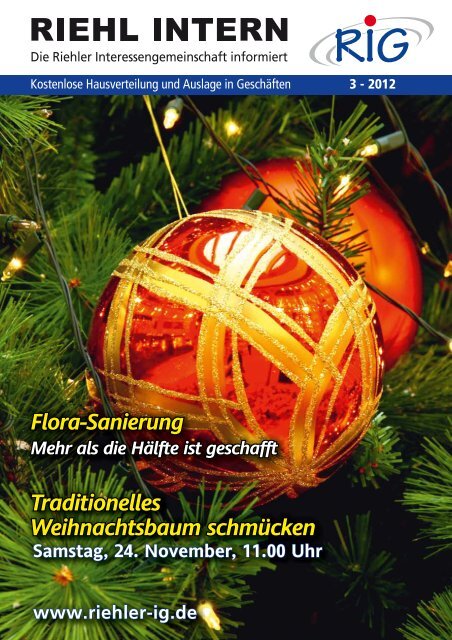 Traditionelles Weihnachtsbaum schmücken Samstag, 24. November ...