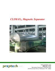 CLIMAXX Magnetic Separator - PrepTech