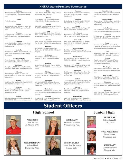 Board of Directors - National High School Rodeo Association