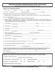 Michigan Uniform Undergraduate Guest Application form - Western ...