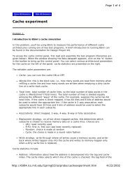 Cache experiment - 6.004 - MIT