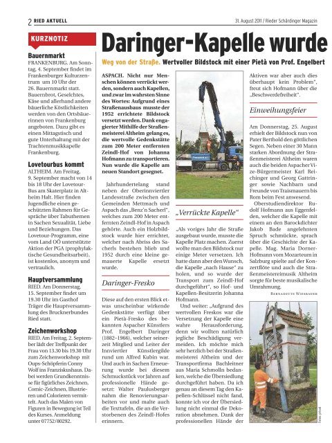 ried aktuell - Rieder Schärdinger Magazin