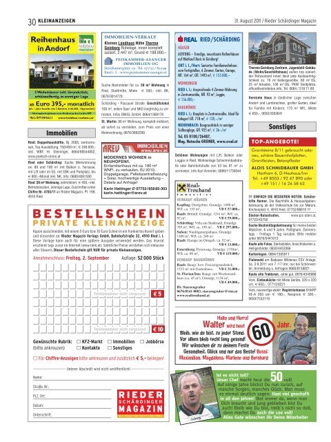 ried aktuell - Rieder Schärdinger Magazin