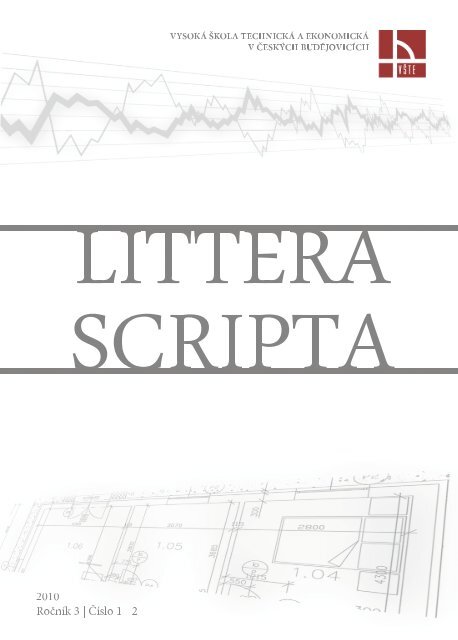 Littera Scripta 2010 roÄ . 3 Ä . 1-2 - VysokÃ¡ Å¡kola technickÃ¡ a ...