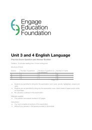 Unit 3 & 4 English Language - Practice Exam - Engage Education ...