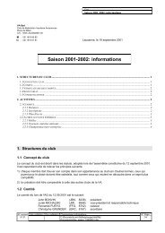 Saison 2001-2002: informations - Vaudoise Assurances