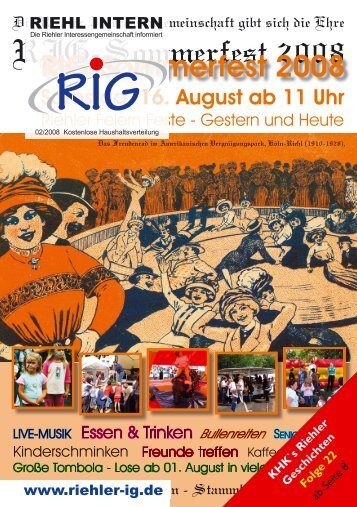 RIG-Sommerfest 2008 - Riehler Interessengemeinschaft eV