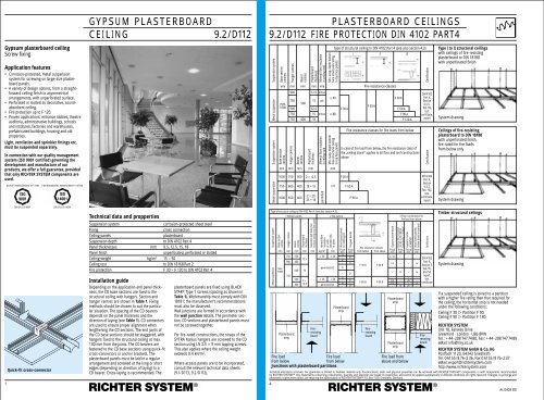 Plasterboard Ceilings 9 2 D112 Fire Protection Din