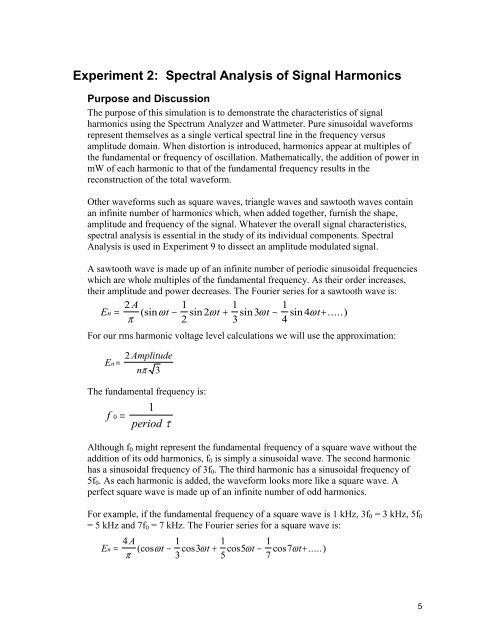 Understanding Rf Experiment 2