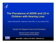 The Prevalence of ADHD and LD in Children with Hearing Loss The ...