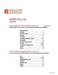 MSRP Price List - Ricoh USA