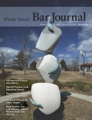 Rhode Island Bar Journal - Rhode Island Bar Association