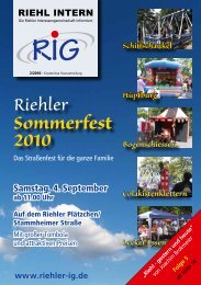 Sommerfest 2010 - Riehler Interessengemeinschaft eV