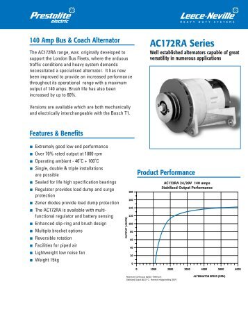 Prestolite Alternator Specifications