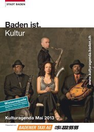 Kulturagenda Mai 2013 - Veranstaltungen - Stadt Baden