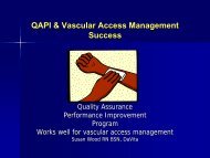 QAPI & Vascular Access Management 1 - The Renal Network