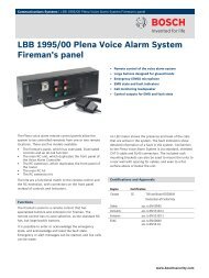 LBB 1995/00 Plena Voice Alarm System Fireman's ... - Ela-Data GmbH