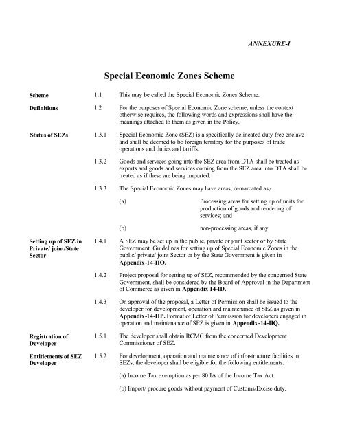 Special Economic Zones Scheme - Noida Authority Online
