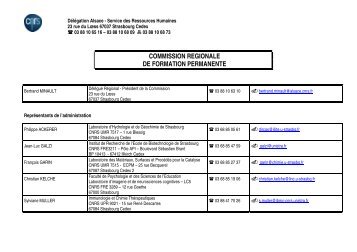 commission regionale de formation permanente - CNRS Alsace